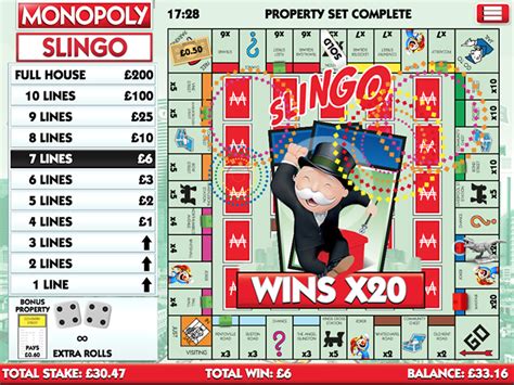 Slingo Monopoly PokerStars